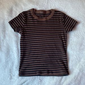 Brown and Black striped top
